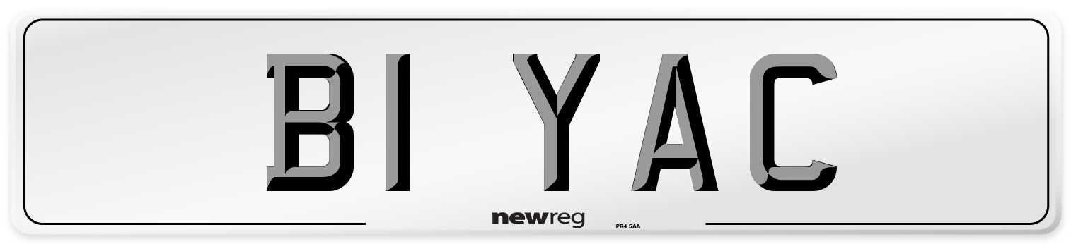 B1 YAC Number Plate from New Reg
